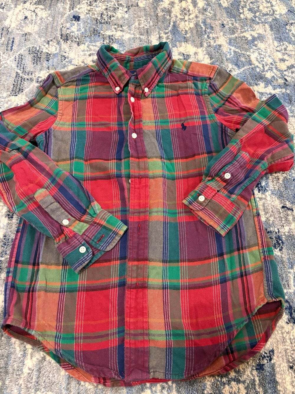 Polo Ralph Lauren Plaid Flannel Shirt Size 7